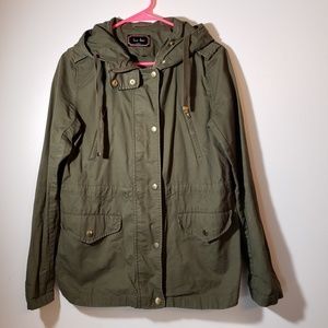 100% Cotton! Love Tree army green utility jacket